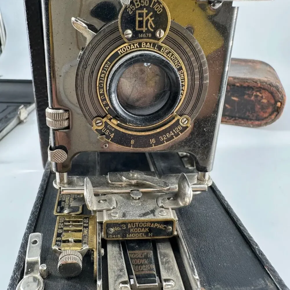 Vintage 1927 No. 3A Autographic Kodak Folding Camera w/ Case Collectible
